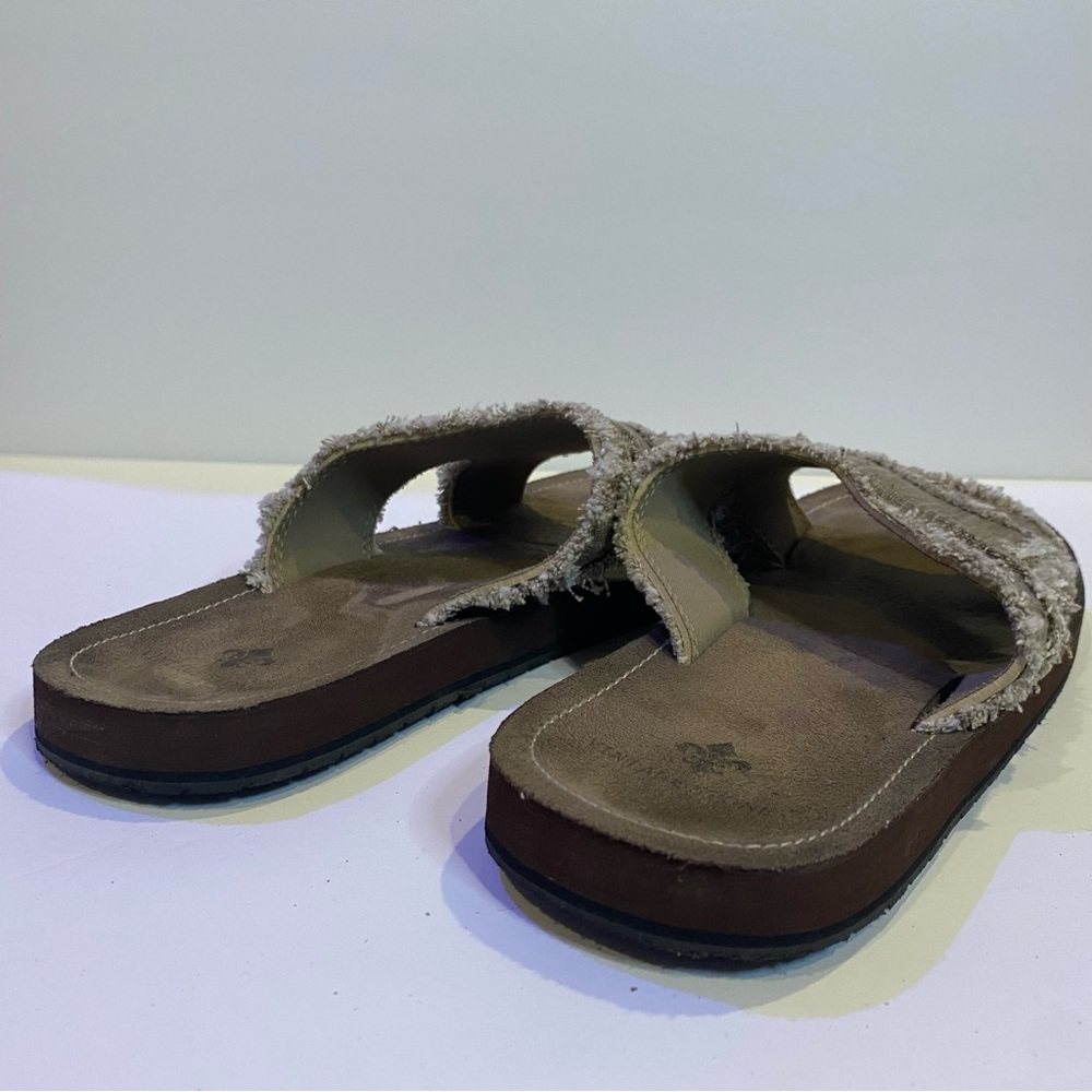 Slip-on flip flops. Size 13. Tan/Beige color.